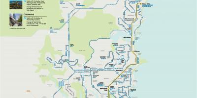 Sydney bus de la carte de l'itinéraire