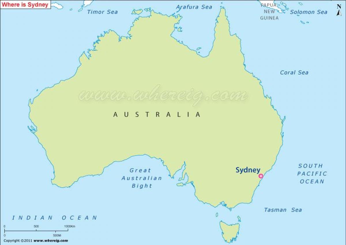 carte sydney australie La carte de sydney, australie   Australie sur la carte de sydney 