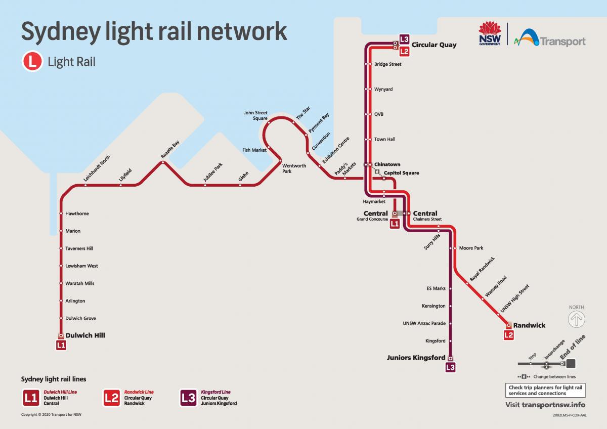 light rail sydney carte