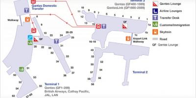 Carte de l'aéroport de sydney