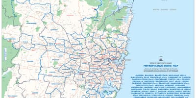 Carte de la région métropolitaine de sydney