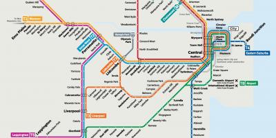 Sydney plan des transports publics