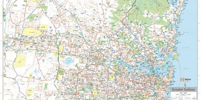 La carte de sydney régions